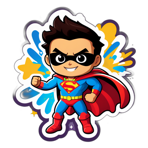 Ilustrasi Moe sebagai Superhero