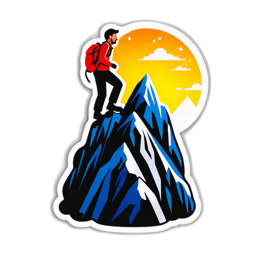 מדבקת חAim פלטנר מטפס על הר