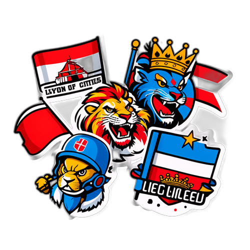 Nálepky s symboly Lyonu a Nice