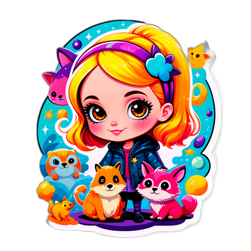 Illustration d'Emma Myers avec des éléments fantastiques