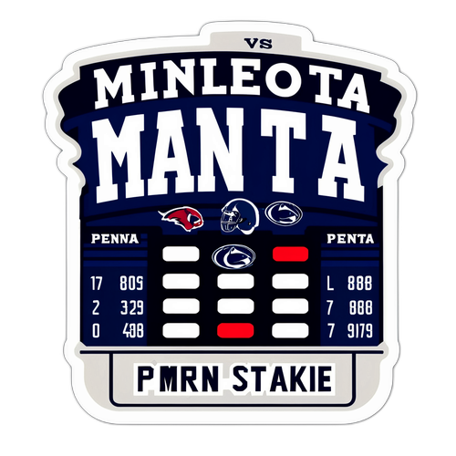 Minnesota vs Penn State Scoreboard Sticker