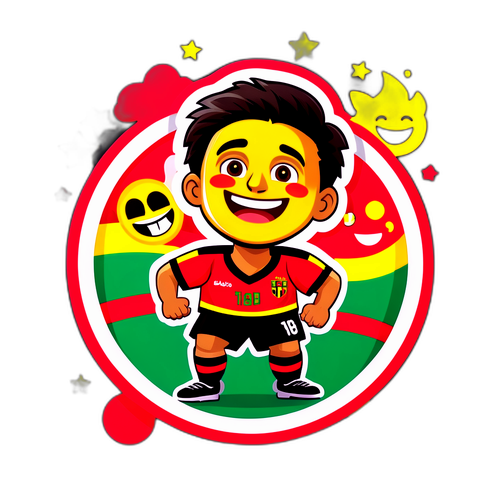 Sticker divertido sobre el partido entre Sport Recife y Juventude