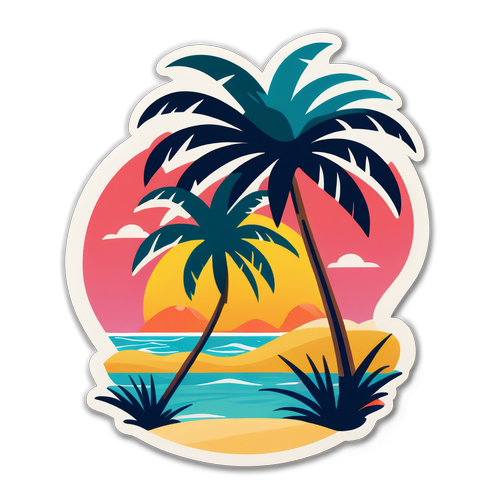 Sticker ng Tropikal na Tema