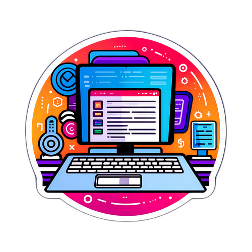 Yazılım Geliştirme Sticker Tasarımı