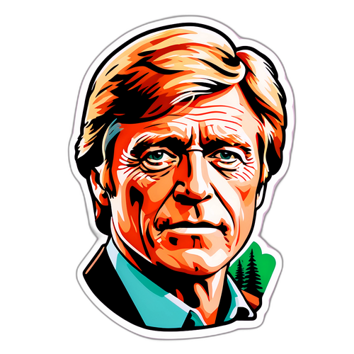 Minimalist Sticker med Robert Redford