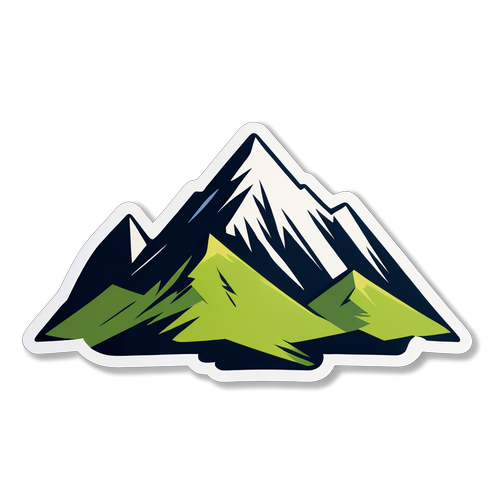 Paisaje de montaña minimalista con 'Mountainhead'