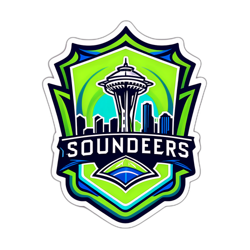Vibrant Seattle Sounders Logo med Kunstnerisk Vri