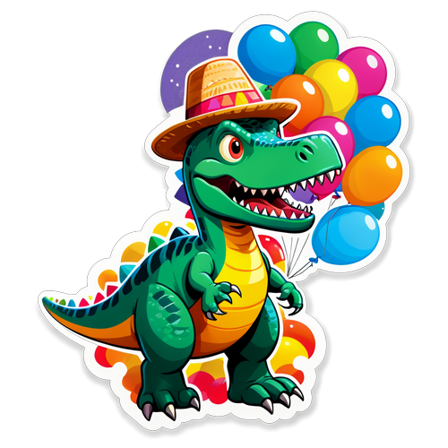 ¡El Dinosaurio de Fiesta que Hará Estallar de Alegría Tu Celebración!