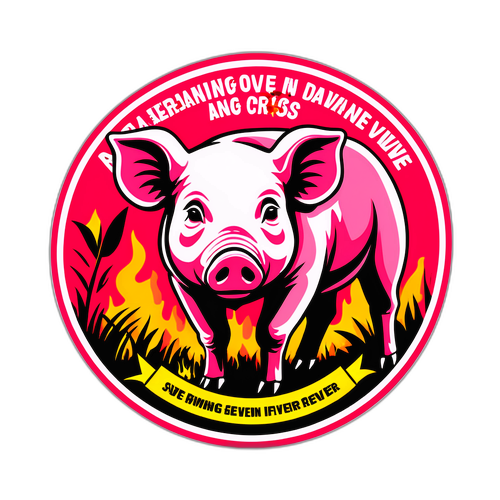 非洲猪瘟警示贴纸