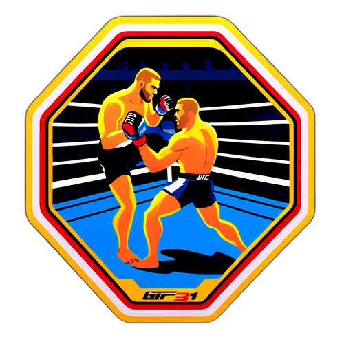 Vechtscene in een Octagon voor UFC 318