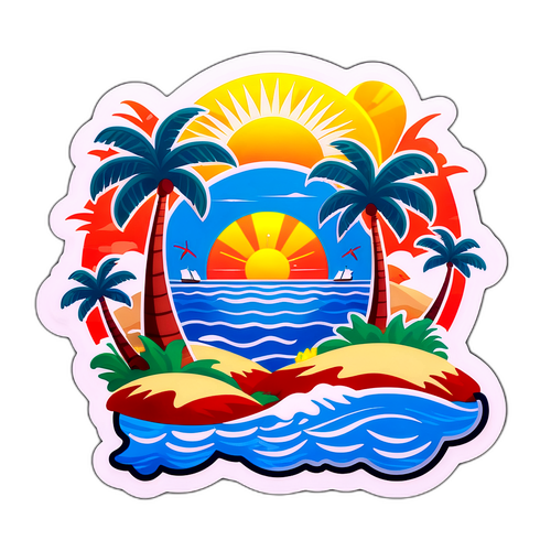 Sticker Lanskap Indah Guam