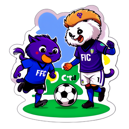 Sticker Maskot F.C. Internazionale dan ACF Fiorentina