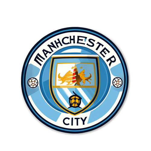 Bangkitkan Semangat Pemain Anda! Pelekat Emblem Manchester City dengan Siluet Aksi yang Memukau!