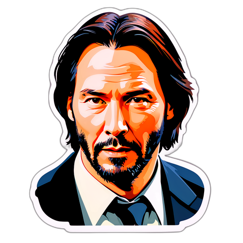 Retro portret Keanu Reeves
