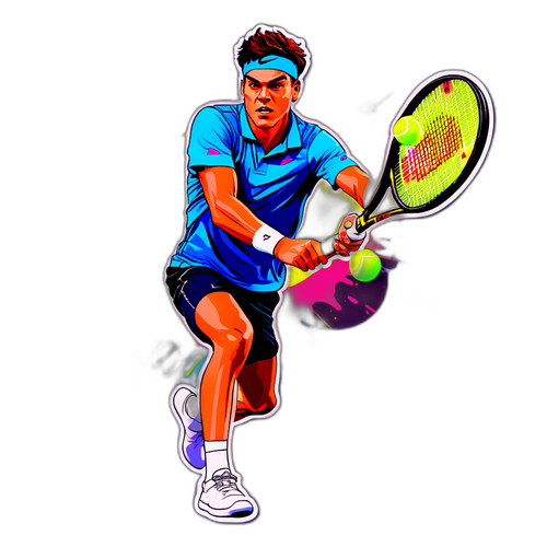 Ilustración de Taylor Fritz en acción