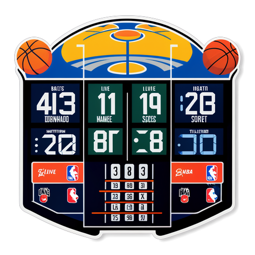 Dynamic na Sticker ng Basketball Court