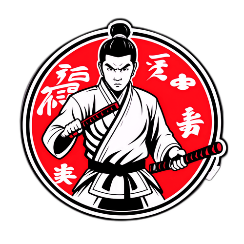 古代武术风格的贴纸