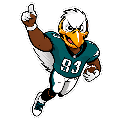 Excited Eagles Fan Sticker