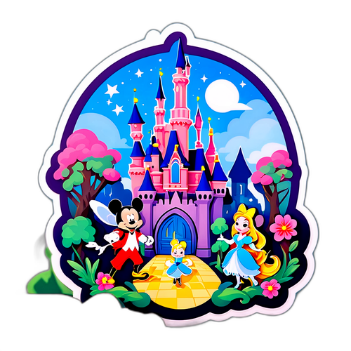 Autocollant sur le thème de Disneyland Paris