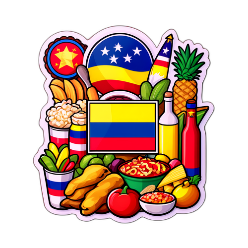 Stiker cultural al Venezuelei