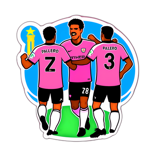 Aufkleber einer Fußballmannschaft