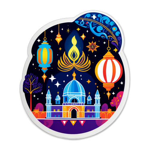 Sticker Festif pour la Fête des Lumières à Lyon