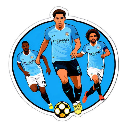 맨체스터 시티 스타 플레이어 스티커