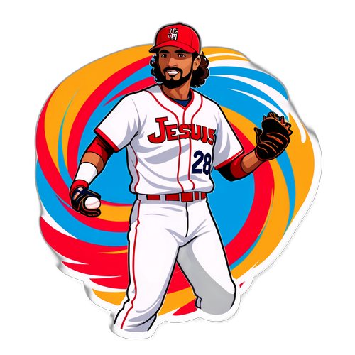 High-Energy Baseball Sticker of Jesús Luzardo