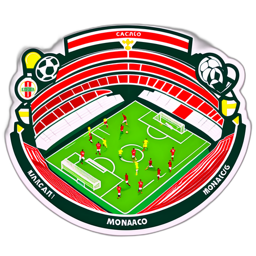 Stylisiertes Fußballspiel zwischen Monaco und Nantes