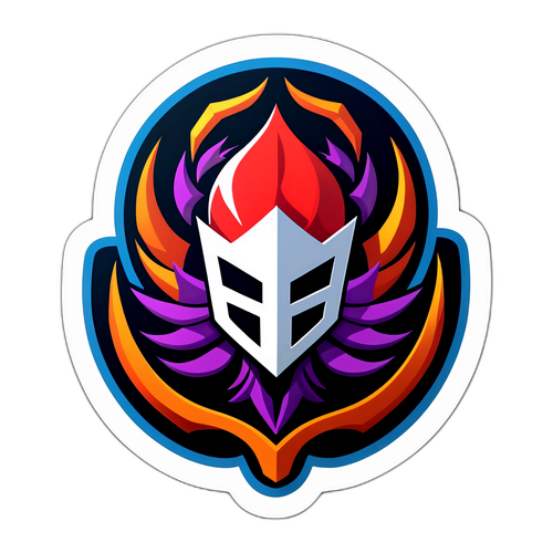 Sticker minimaliste du logo de League of Legends avec références à MSI