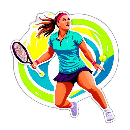 Crea un adesivo ispirato ad Aryna Sabalenka