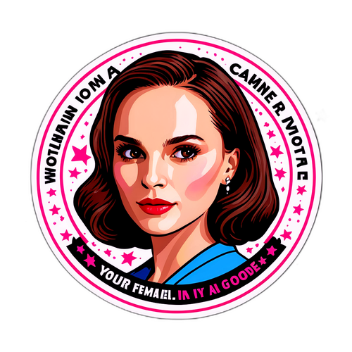 Motiverande klistermärke med Natalie Portman