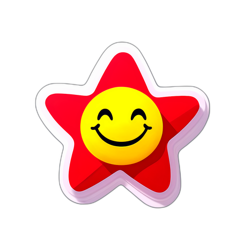 星形微笑贴纸