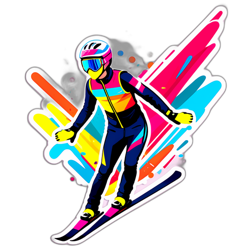 Abstraktní znázornění emocí skokanů na lyžích