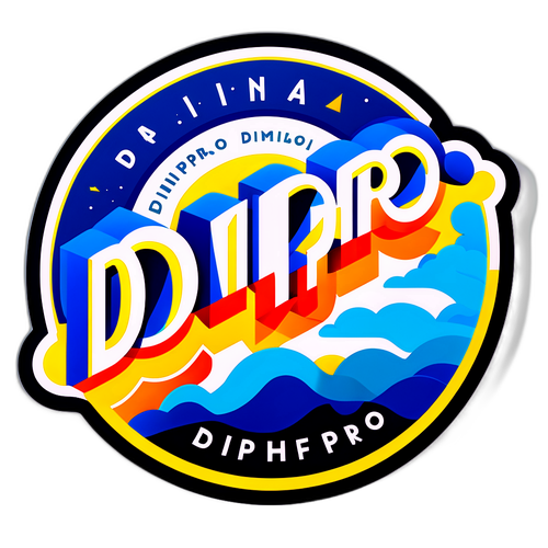 Сучасна стильна напис '#Dnipro'