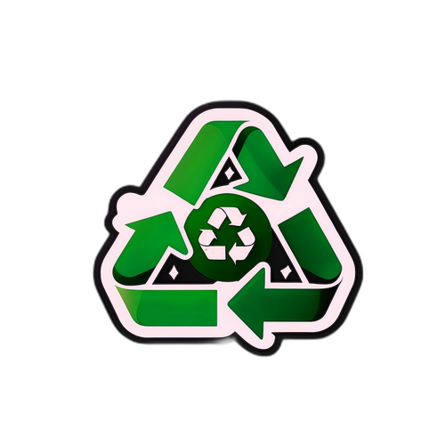Geri Dönüşüm Simgesi Stickerı