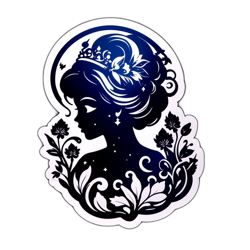 Un autocollant fascinant de "Blanca Saison 3" montrant un mystère avec des silhouettes et des ombres