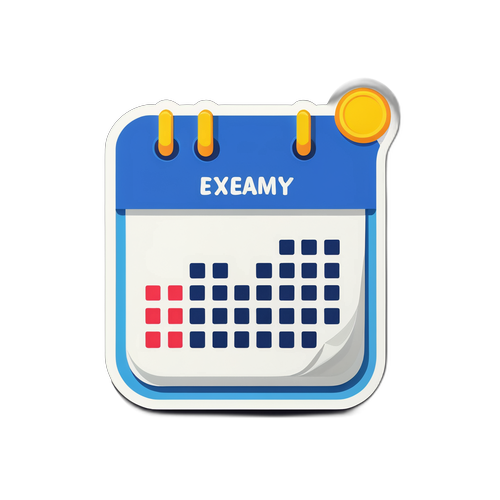 시험 날을 알려주는 달력 디자인 스티커