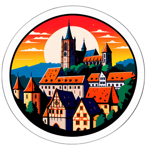 Quedlinburg Skyline Aufkleber