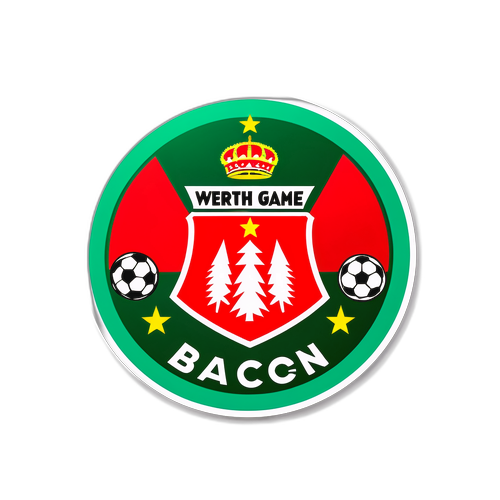 Sportovní nálepka pro zápas Bayern vs. Werder