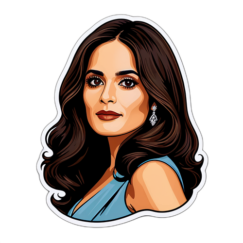 Minimalist Portræt af Salma Hayek