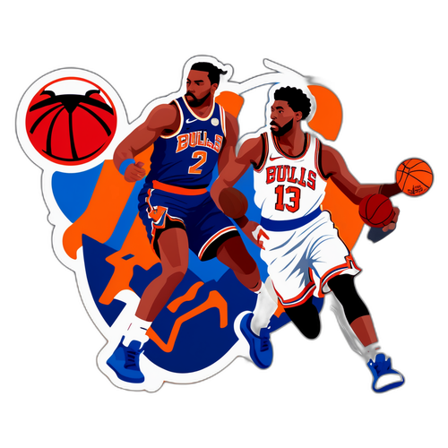 公牛隊對尼克斯隊比賽貼紙
