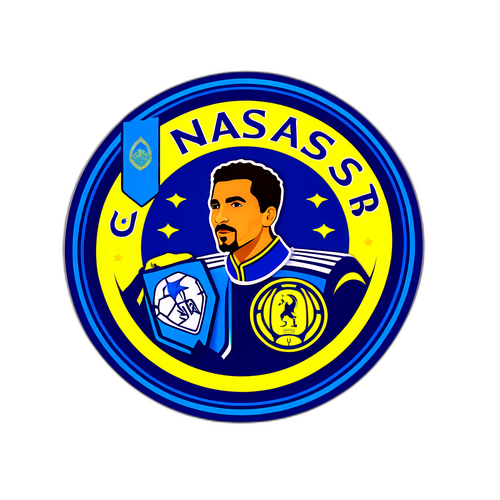 알 나스르와 알 카디시야의 매치 장면 스티커 디자인