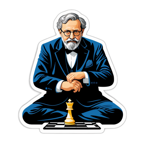 Портрет Данила Народиця в шаховій позі