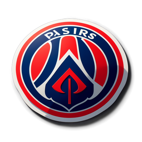 Sticker cu siglele PSG și Reims în format 3D