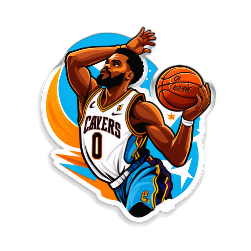 Adesivo do Time Cavaliers: Jogador em Ação