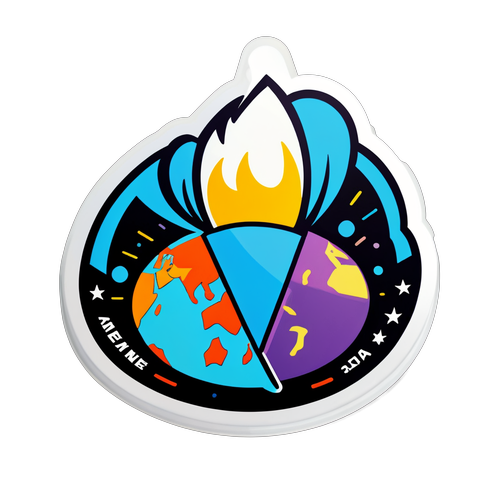Sticker inspirat de emblema Antena 3