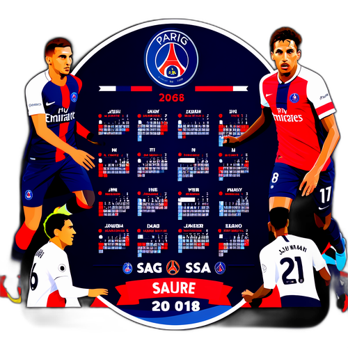 Création d'un autocollant de calendrier PSG