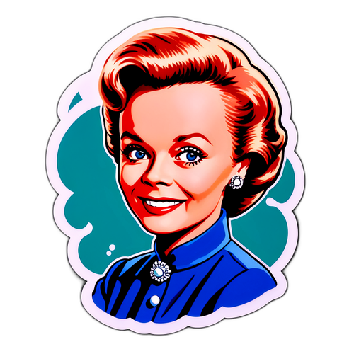 Nostalgischer Sticker von June Lockhart