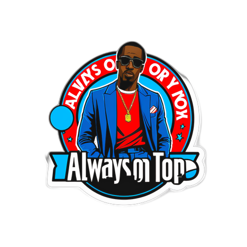 Стікери з П Дідді на фоні Нью-Йорка